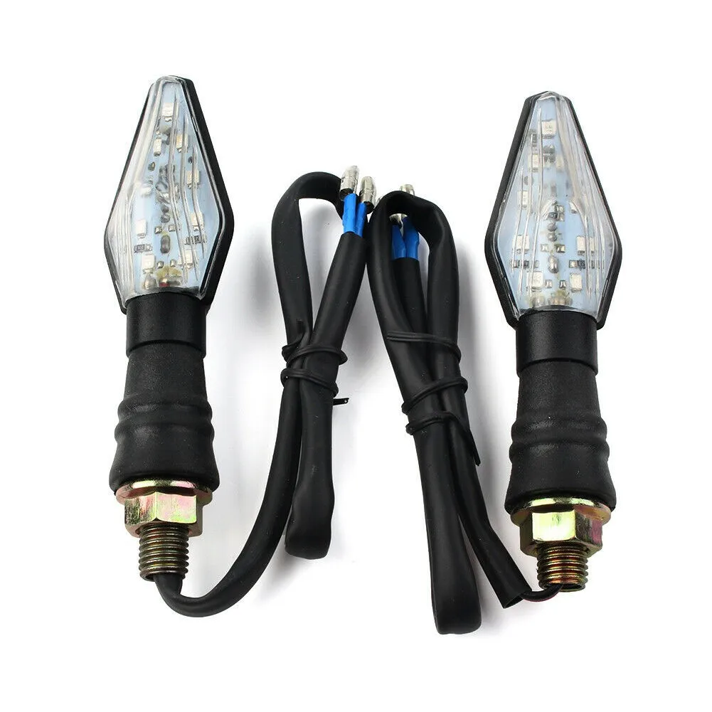 

12 LED Turn Signal Lights 2PCS /set Accessories Amber+Blue Blinker Indicator