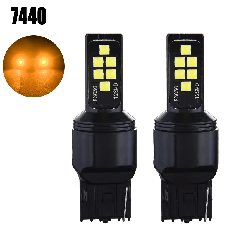 7440 T20 W21W 2 шт. 1156 P21W BA15S 1157 P21/5 Вт BAY15D T20 7440 W21/5 Вт 7443 BAU15S чип авто тормоз светильник лампа светодиодный автомобильный резервный светильник - Испускаемый цвет: 7440 T20 W21W