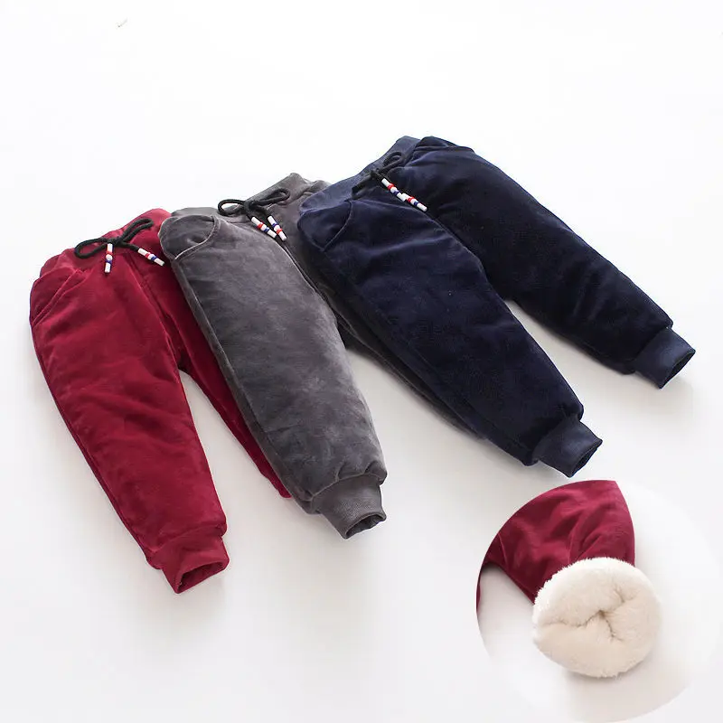 2021 г. Высококачественные зимние теплые штаны для мальчиков с флисом длинные