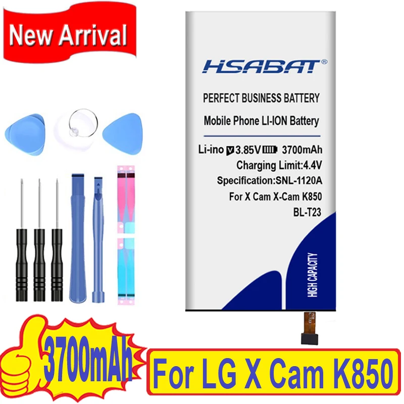 HSABAT топ бренд 100% новый аккумулятор 3700 мАч для LG X Cam BL T23 K580 K580Y F690 K580DS с номером