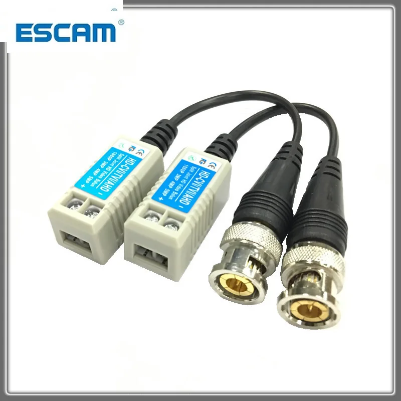 ESCAM 100C для 2MP 3MP 4MP 200M(660ft) диапазон HD CVI/AHD/TVI Twisted BNC CCTV пассивные трансиверы Cat5 UTP Video