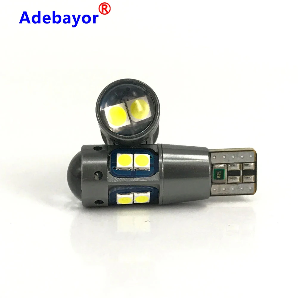 50 шт. T10 CANBUS без ошибок W5W 3030 светодиодный 10smd автомобильный внутренний купольный