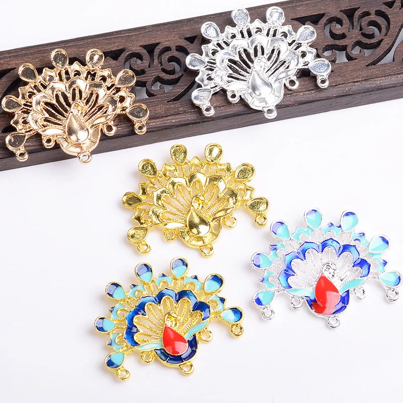 Металлический сплав KC позолоченный/Серебряный подвесной соединитель в виде