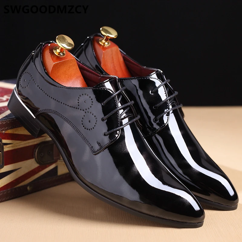 

Patent Leather Oxford Shoes For Men Pointed Toe Business Shoes Men Elegant Formal Shoes Men Classic Zapatos Italianos Hombre