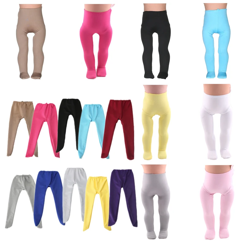 25 Colors Leggings For Girl 18 Inch American&43cm Baby New Born Doll Our Generation,for Baby Birthday Festival Gift