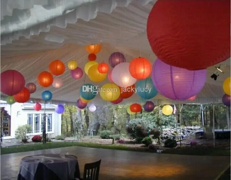 

12"(30cm) white Chinese Paper Lanterns With LED Lights Christmas Ornaments Lantern For Wedding Party Decoration Supplies
