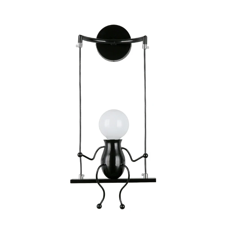 Goede Creatieven Little Man Swing Hanglamp Moderne Minimalistische Opknoping Lamp Voor Slaapkamer Woonkamer Cafe PAK5