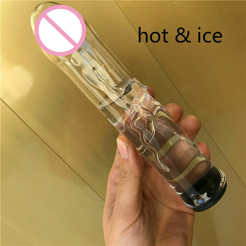 Фаллоимитатор анальная пробка из пирекса с ледяной водой Анальная искусственный