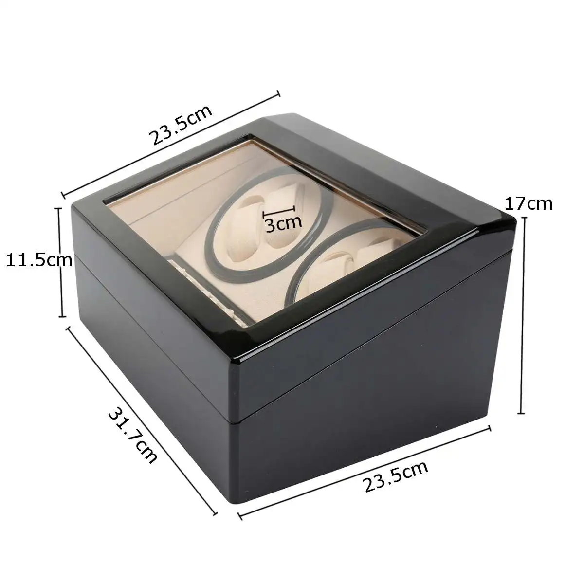 

Automatic Mechanical Watch Winding Box Motor Shaker 4+6 Luxury Watch Winder Holder Display Jewelry Storage Organizer Watch Box