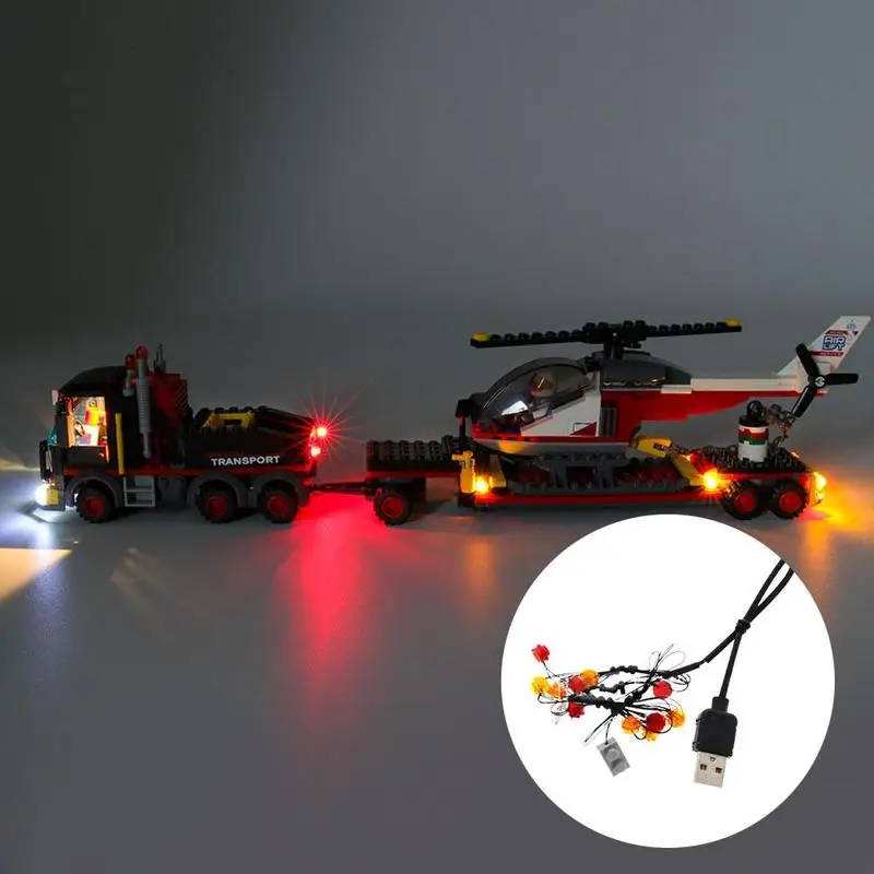 

Assembled building blocks Led Light Up Kit For 60183 Transport Include Cargo (NOT Series Heavy City , Model) Y1N7