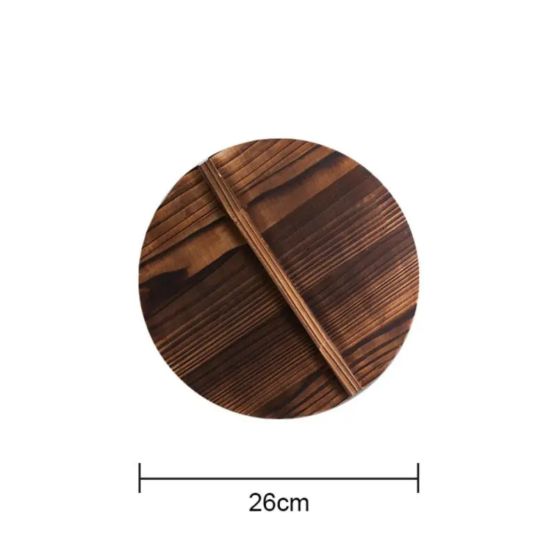 Натуральный Деревянный горшочек Крышка для кастрюли с большая ручка анти-горячий анти-Spillover Hypotenuse крышка вок деревянная подставка крышка