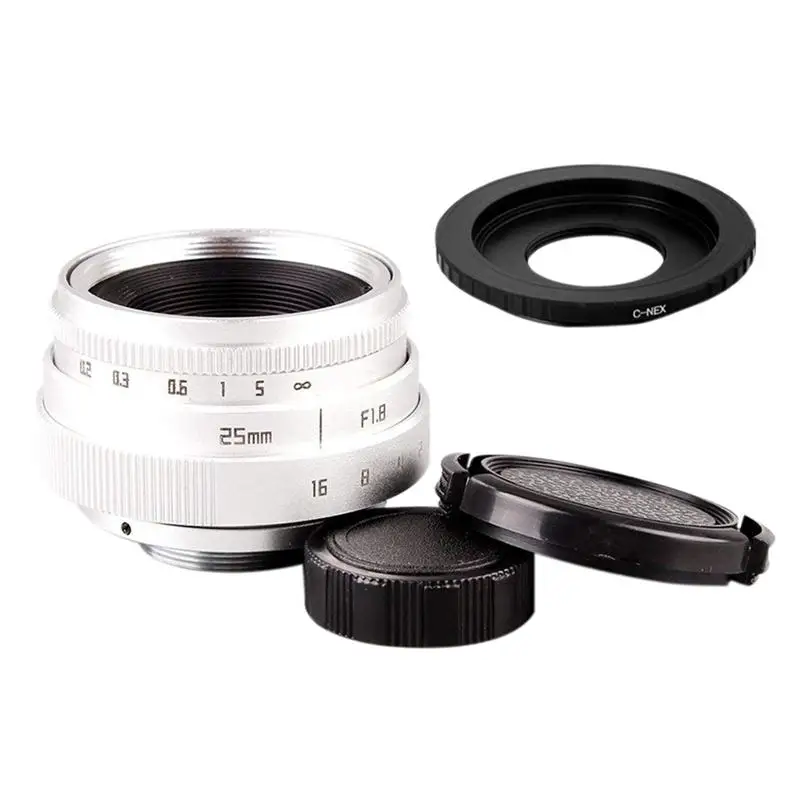 Мини объектив 25 мм F1.8 APS C CCTV + 16 Mount Movie Lens для Sony E NEX Camera Adapter|Объективы
