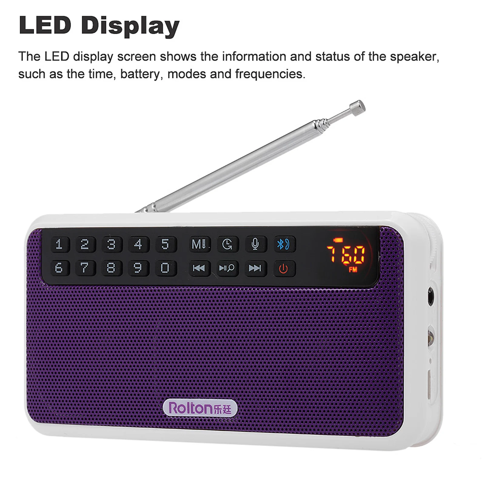 Беспроводная Bluetooth Колонка Rolton E500 6 Вт Hi-Fi стерео музыкальный плеер портативная