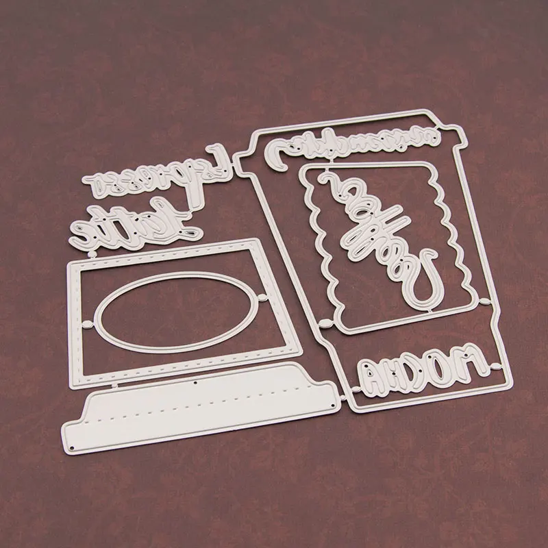 Высекальные штампы кофейная чашка металлическая крафт бумага штамп