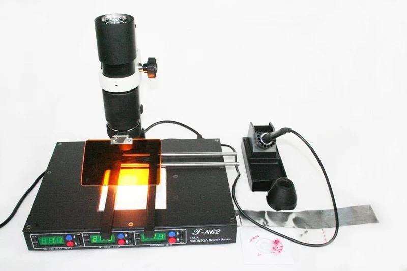 Авторизованный PUHUI T-862 IRDA SMD& BGA ИК паяльная станция T-862 IRDA сварочный аппарат T862 инфракрасный SMT сварочный аппарат T 862