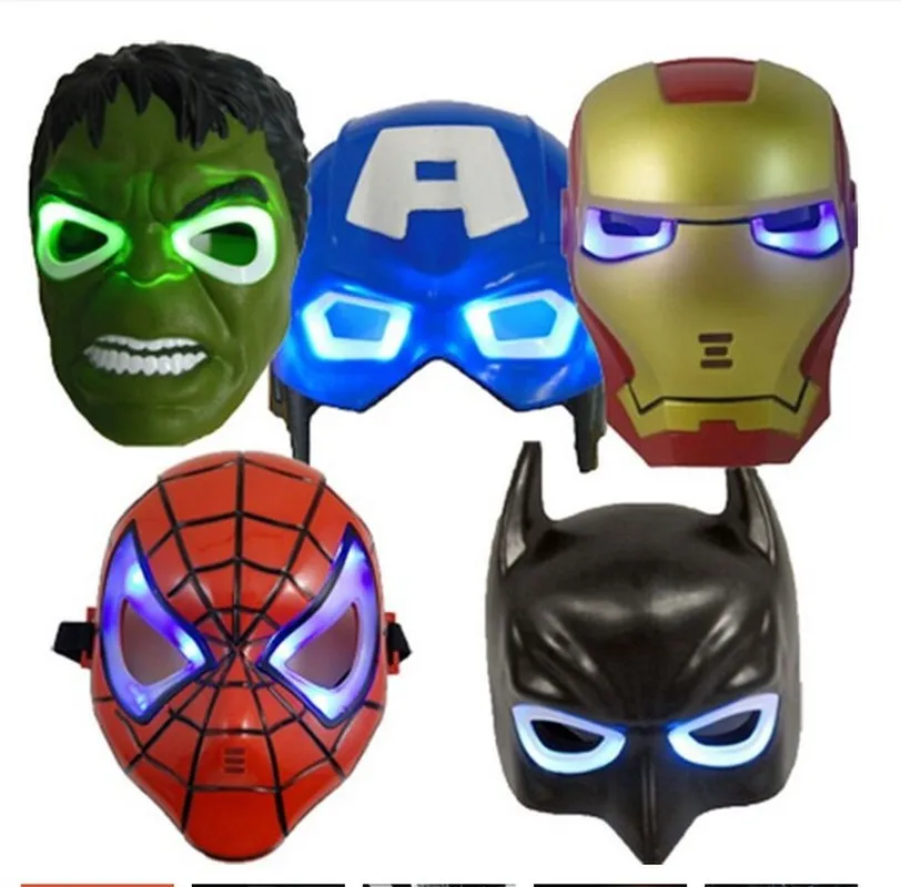 Лидер продаж оптовая продажа светящаяся светодиодная маска супергероя Мстители