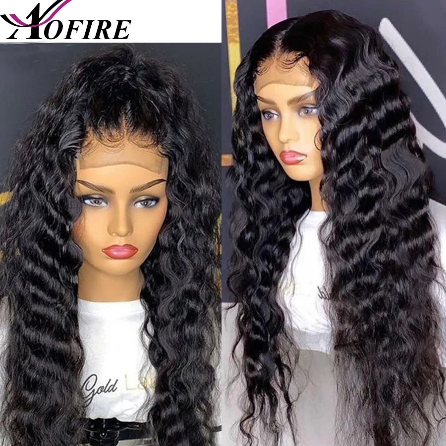 Прозрачная глубокая волна 360 передний парик на сетке Детские волосы 13x6 передние