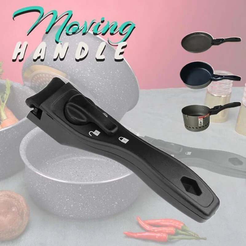

Replacement Pot Handle Woks Clip Handle Frying Pan Stockpot Universal Detachable Anti-Scalding Removable Handle HANW88