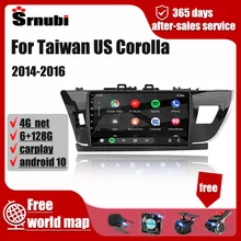 For Toyota Corolla Taiwan US 2014-2016 Android 2 Din car radio multimedia video navigation DVD accessories audio stereo speakers