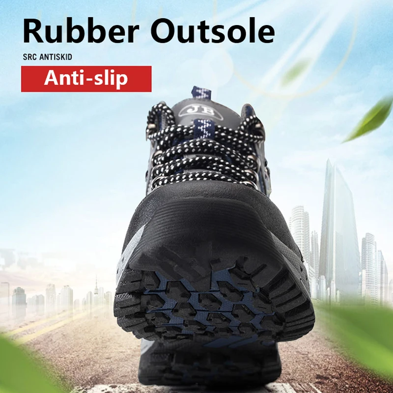 

Men's Safety Shoes Breathable Protective Work Shoes Boots Men's Puncture Proof Woring Boots Industrial Outdoor Anti Slip Sneaker