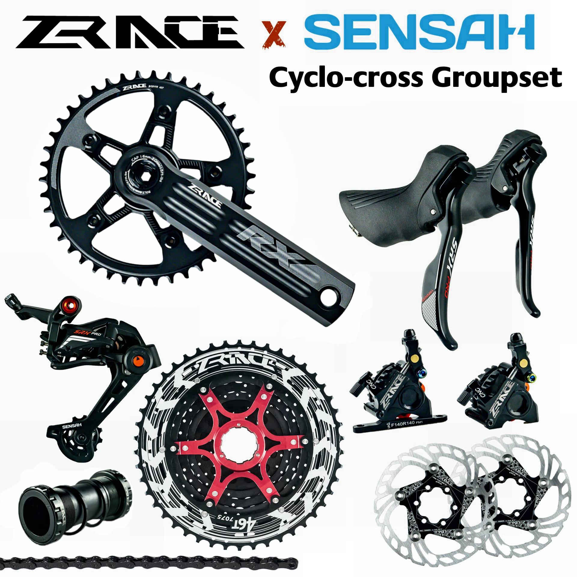 SENSAH SRX PRO 1x11 скорость 11 s Road Groupset R/L переключатель передач + задние переключатели ZRACE