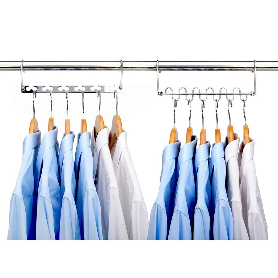 

Wardrobe Closet Hangers Organizer Space Saving Magic Hangers for Closet Clothes Coats Space Saver Metal Hangers