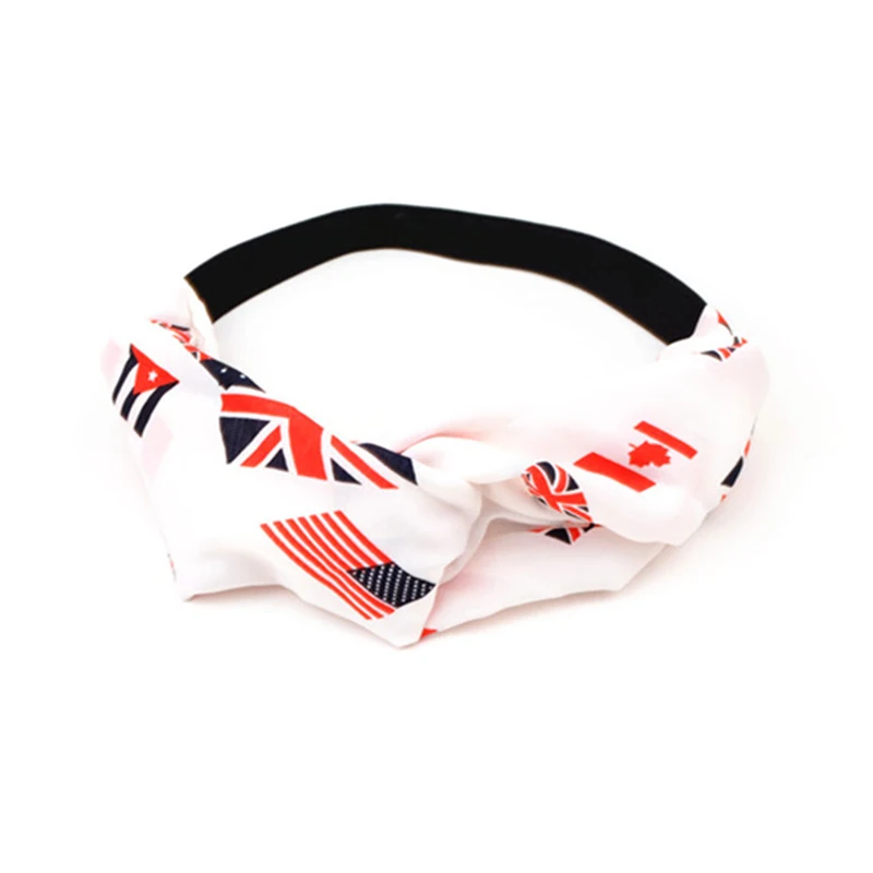 Детская повязка на голову 4 июля тюрбан банданы американский флаг эластичные