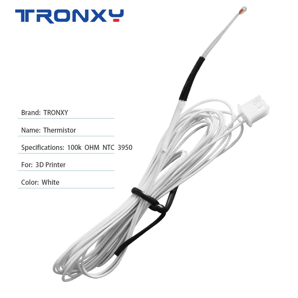 1 шт./5 комплектов Tronxy 100 к Ом NTC 3950 Термисторы Температура Сенсор терминал кабель