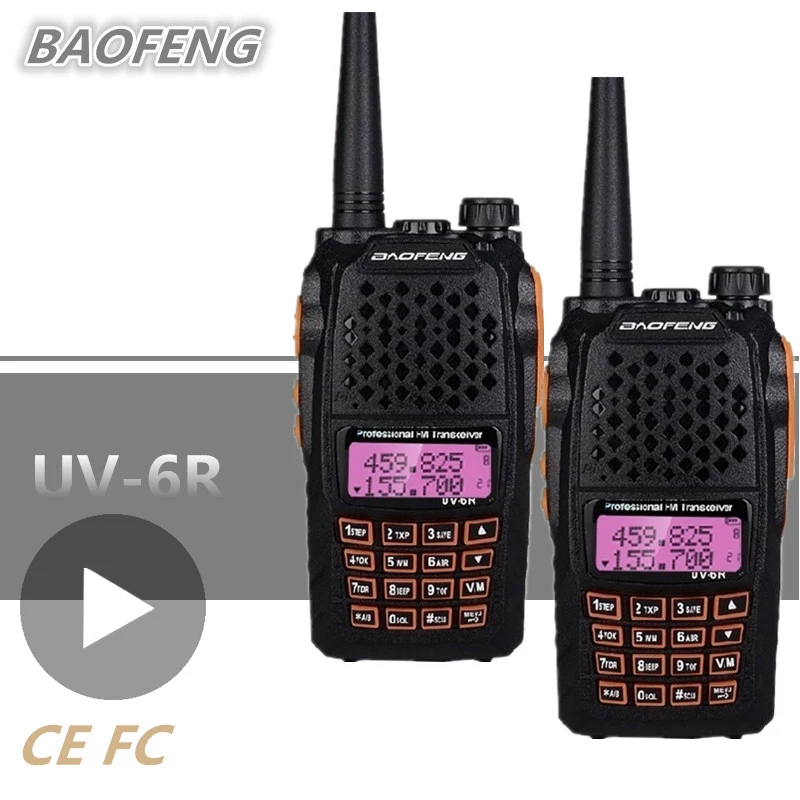 baofeng UV 6R UV6R для cb комплект рация 2 шт 10 км автомобильная портативная рации ham