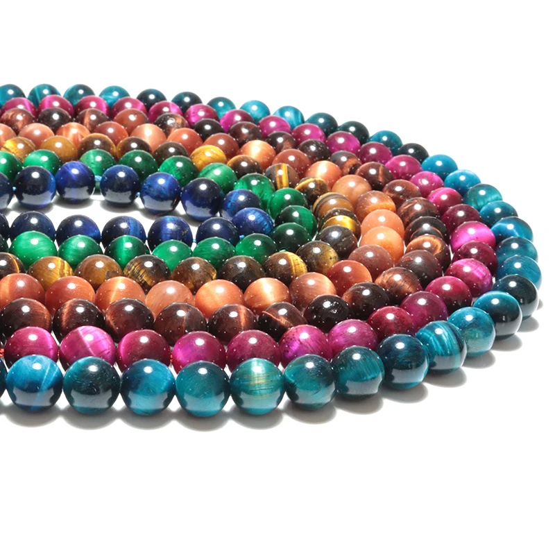 Noter класса A тигровый глаз камень бусины для изготовления ювелирных изделий шарм 7