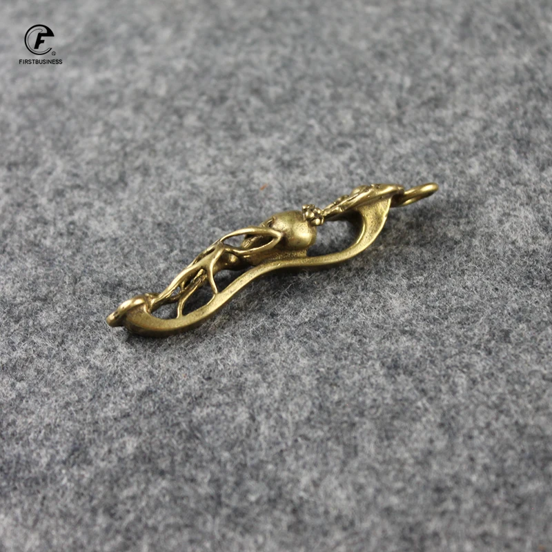 Твердая медь женьшень Ruyi скульптура украшения Ретро латунь богатство фэн шуй