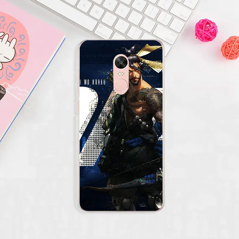 Hanzo Overwatchs OW Character Soft TPU Phone Cases Cover for Xiaomi Redmi Mi Note 2 3 3S 4X 4A 5 6 5S 5A 8 A1 Pro Plus Shell |