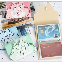 new fashion pu function 20 bits squirrel card case business holder women credit passport card bag id passport card wallet bag