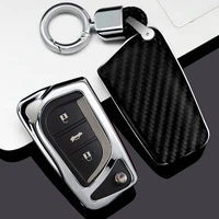 galvanized car key cover case holder set for toyota yaris reiz carola rav4 2 3 yaris highlander camry rav4 chain accessories