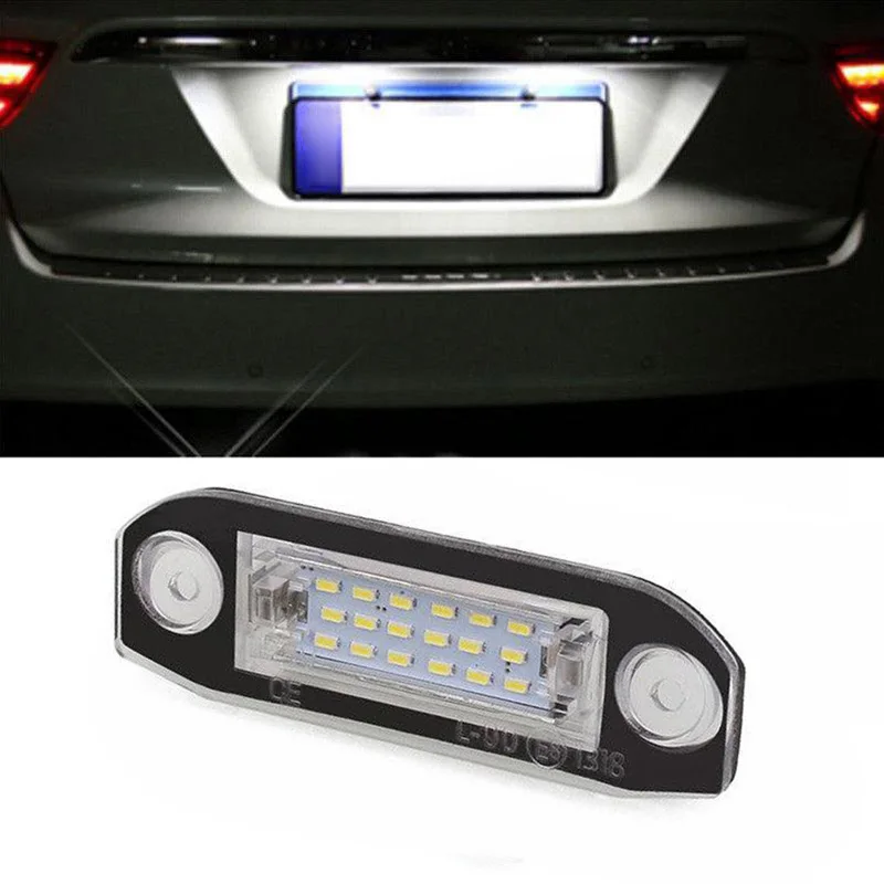 

License Plate Light For Volvo S80/XC90/S40/XC60/S60/V70 7.8*2.7*1.7cm 1pcs Number 3014 Chip High Quality