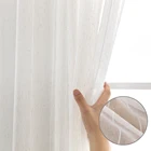 CDIY Wtite полосатые прозрачные Занавески s для гостиной, окна, спальни, тюлевые занавески, льняная вуаль, занавески, кухонная оконная обработка