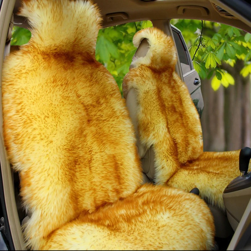 Чехол из овечьей кожи с плюшевой подкладкой набор универсальных Автомобильных