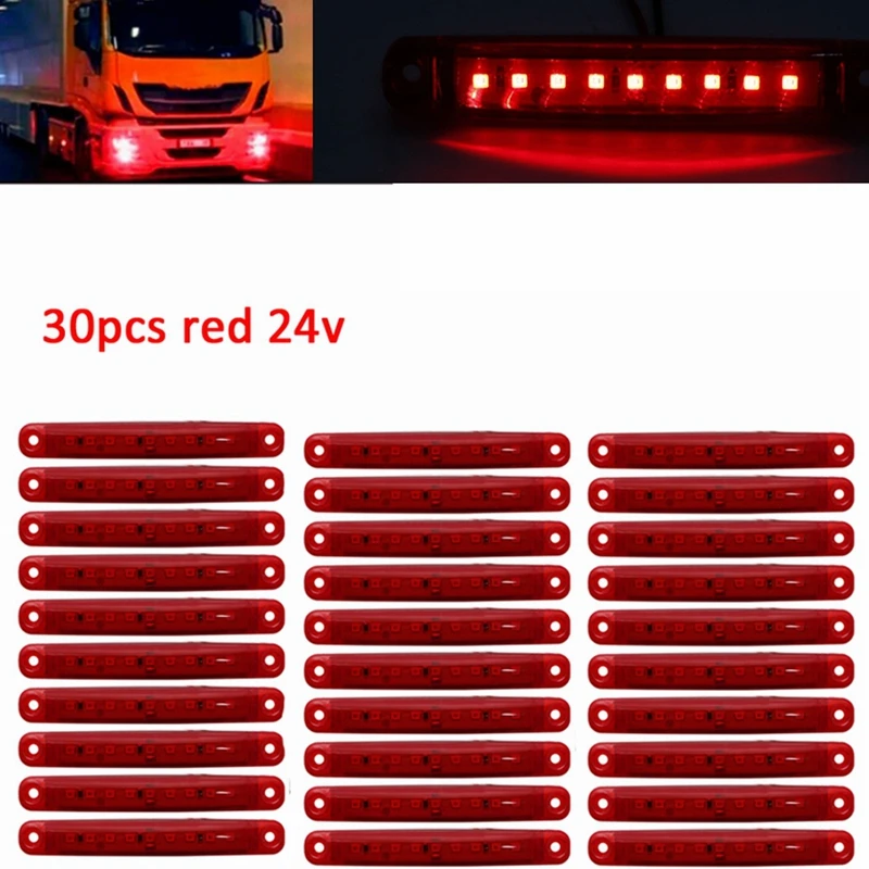 30 шт. 24 В светодиодный светодиодные фары для грузовиков боковой свет маркер