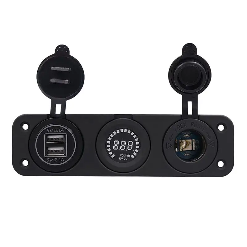 Универсальный 4 2 а с апертурой двойной USB зеленый + цветной измеритель напряжения