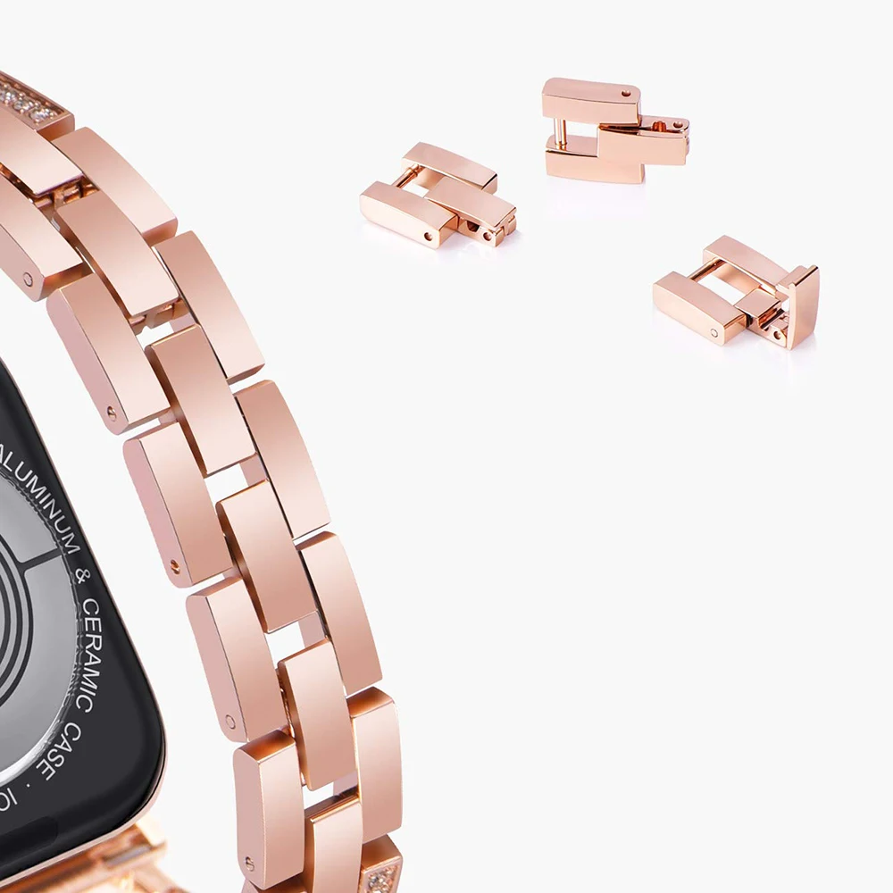 Роскошные цепи с бриллиантами, сменный ремешок для наручных часов Apple Watch Series 5 4 44 мм 42 мм запястье браслет ремешок для iwatch 1 2 3 40 мм, 38 мм