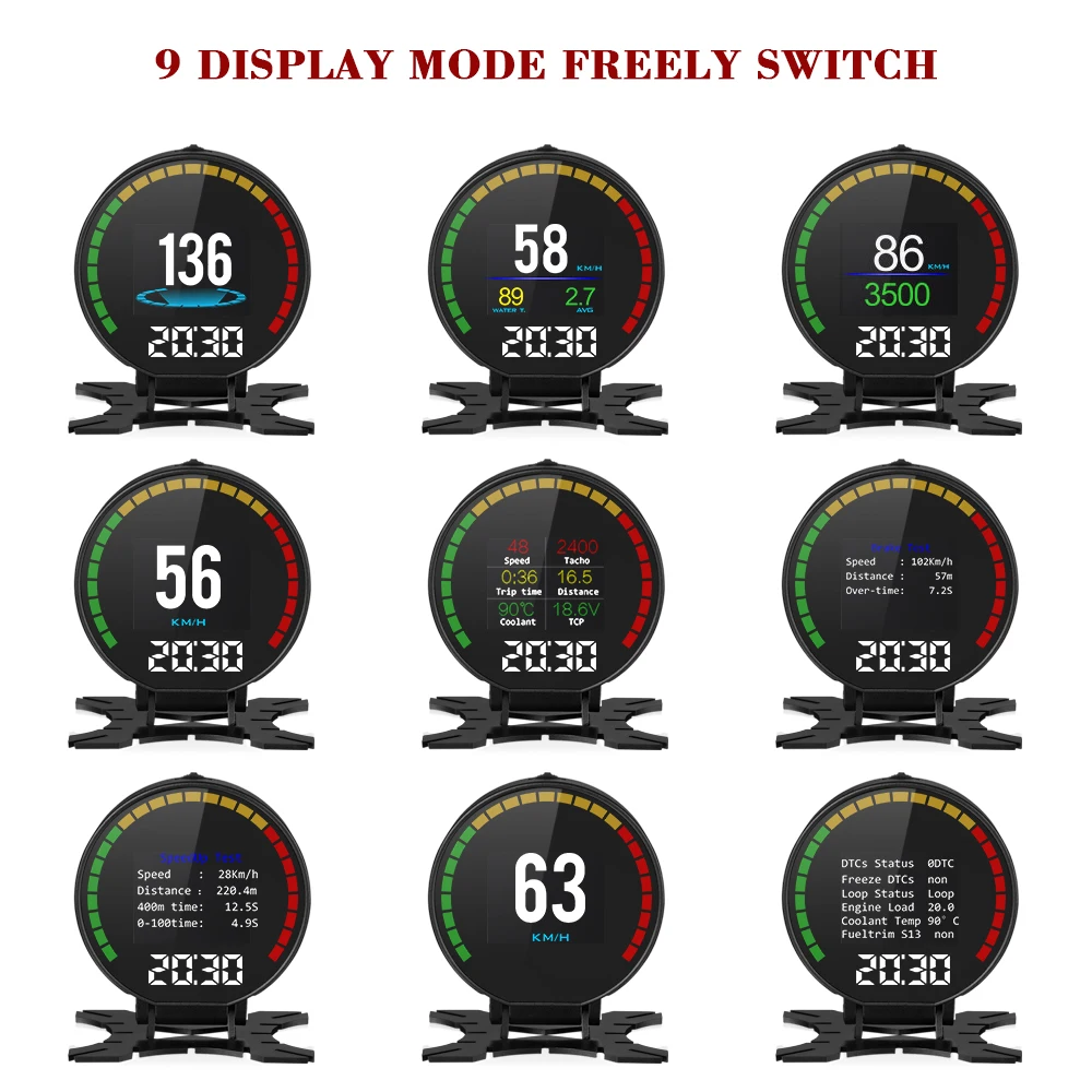 Прибор для диагностики автомобиля Hud Obd Ii 2 цифровой измеритель скорости с