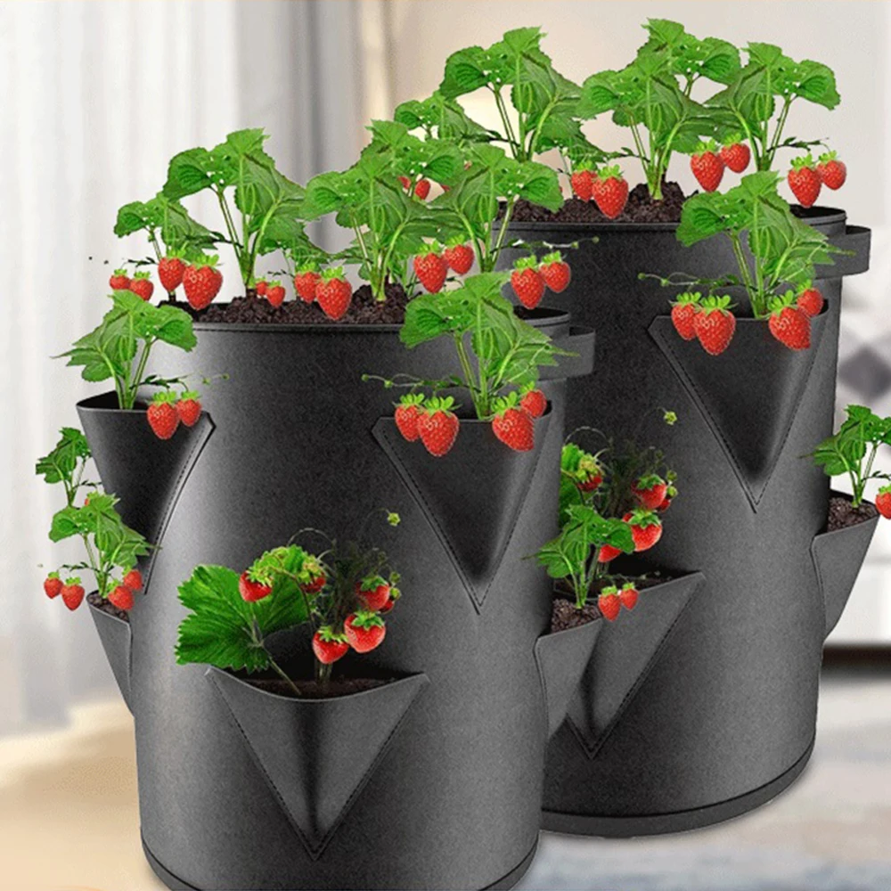 3D Сумка для саженцев Клубники Растительное многоотверстный контейнер Рост растений Горшок Многоуровневая Стеклянная культура.