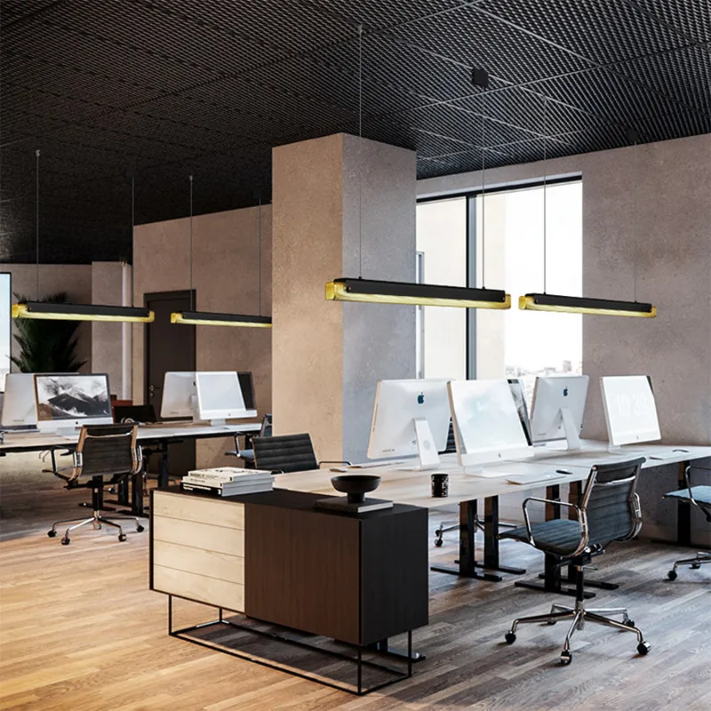 

American light luxury lamp living room cafe bar chandelier modern minimalist restaurant lighting office led strip light