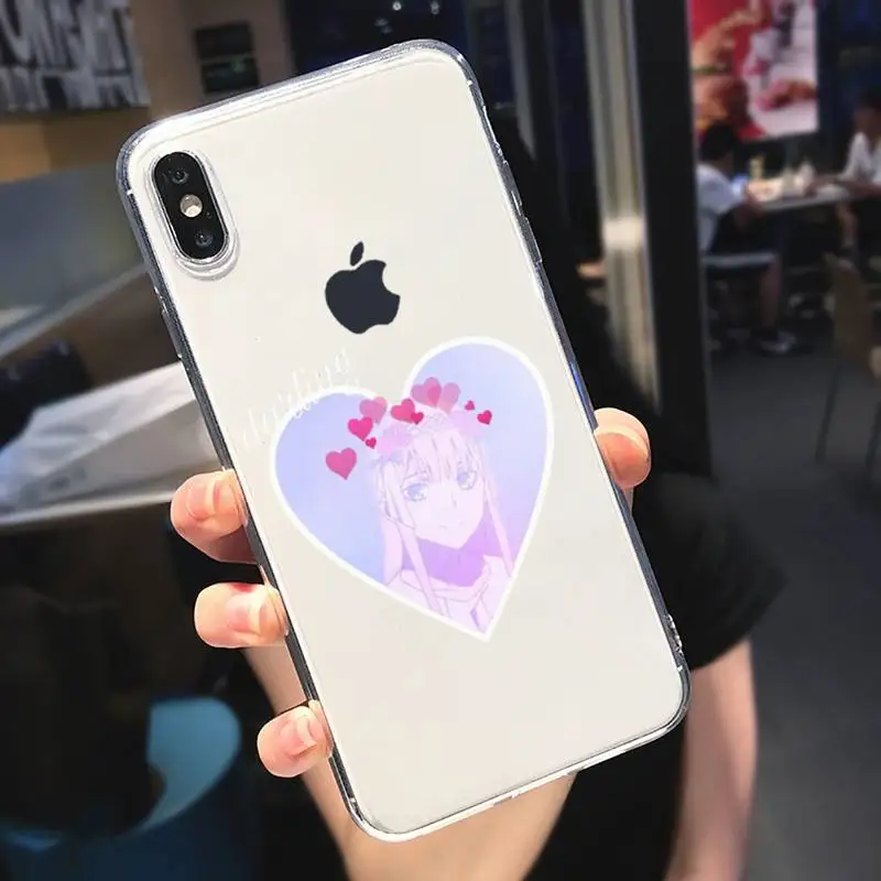 

Sexy anime girl Two zero lovely Pink Phone Case Transparent soft For iphone 5 5s 5c se 6 6s 7 8 11 12 plus mini x xs xr pro max
