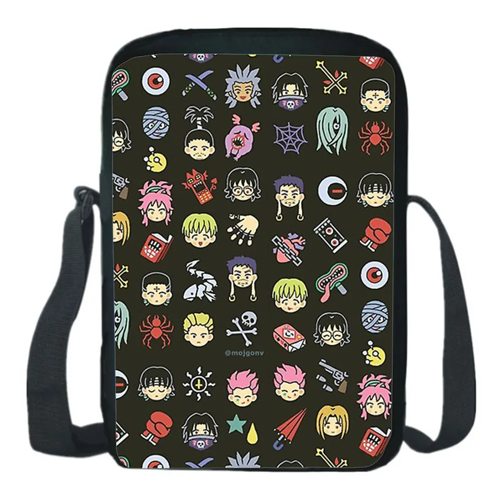 Anime Hunter X Hunter Shoulder Bag Teens Messenger Bag Harajuku Handbags Killua Zoldyck Messenger Knapsack Boys Girls Satchel
