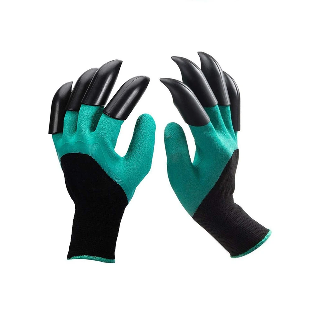 

8 Hand Fingers Claw ABS Plastic Garden Rubber Gloves Gardening Digging Planting Durable Waterproof Work Glove Outdoor Gadgets