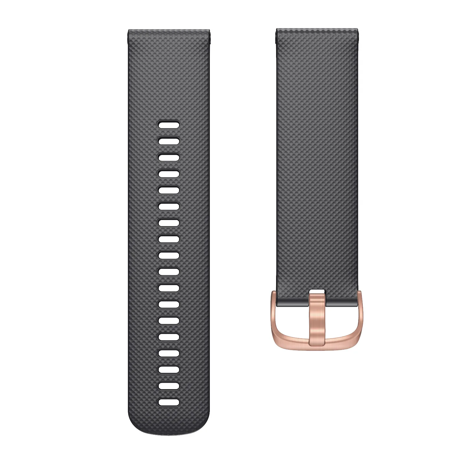 

Correa For Garmin 245 Straps Rose Gold Button Silicone WatchBand Sport Band Forerunner 245M/645/Vivoactive 3/3S/Venu SQ Bracelet
