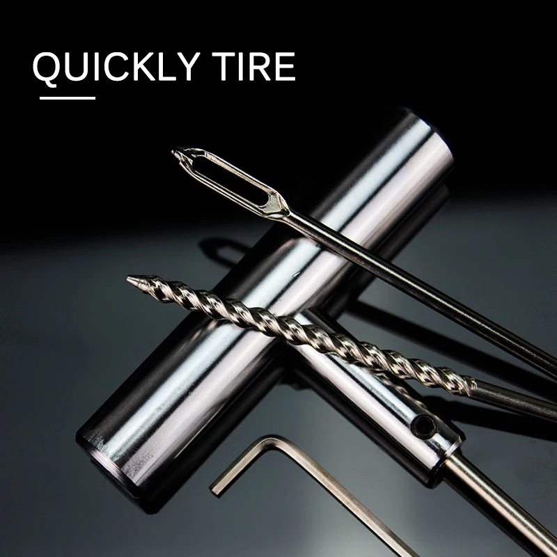 

11pcs Car Tire Puncture Repair Kit Motorcycle Bike Tyre Repair Kit Emergency Heavy Duty Tubeless Plug Set Professional Portable