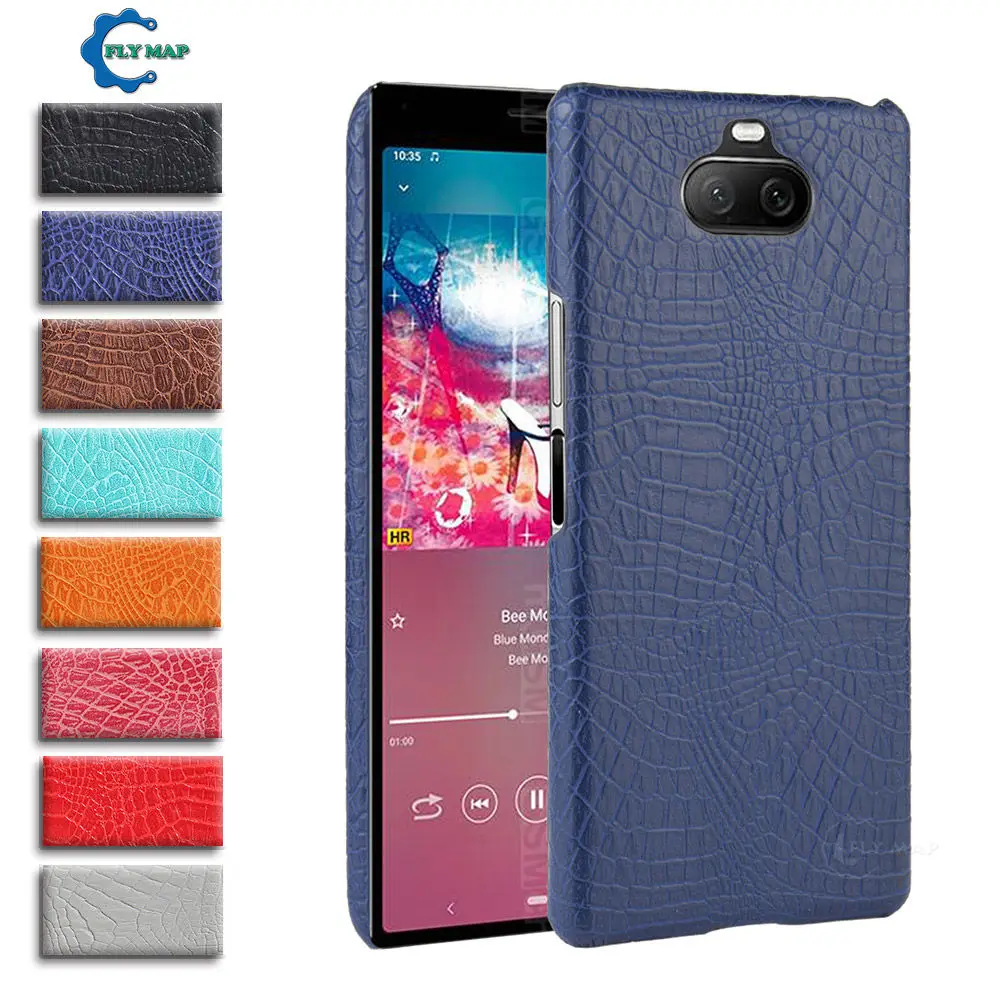 Крокодиловый Чехол для SONY Xperia 8 жесткий защитный чехол телефона Xperia8