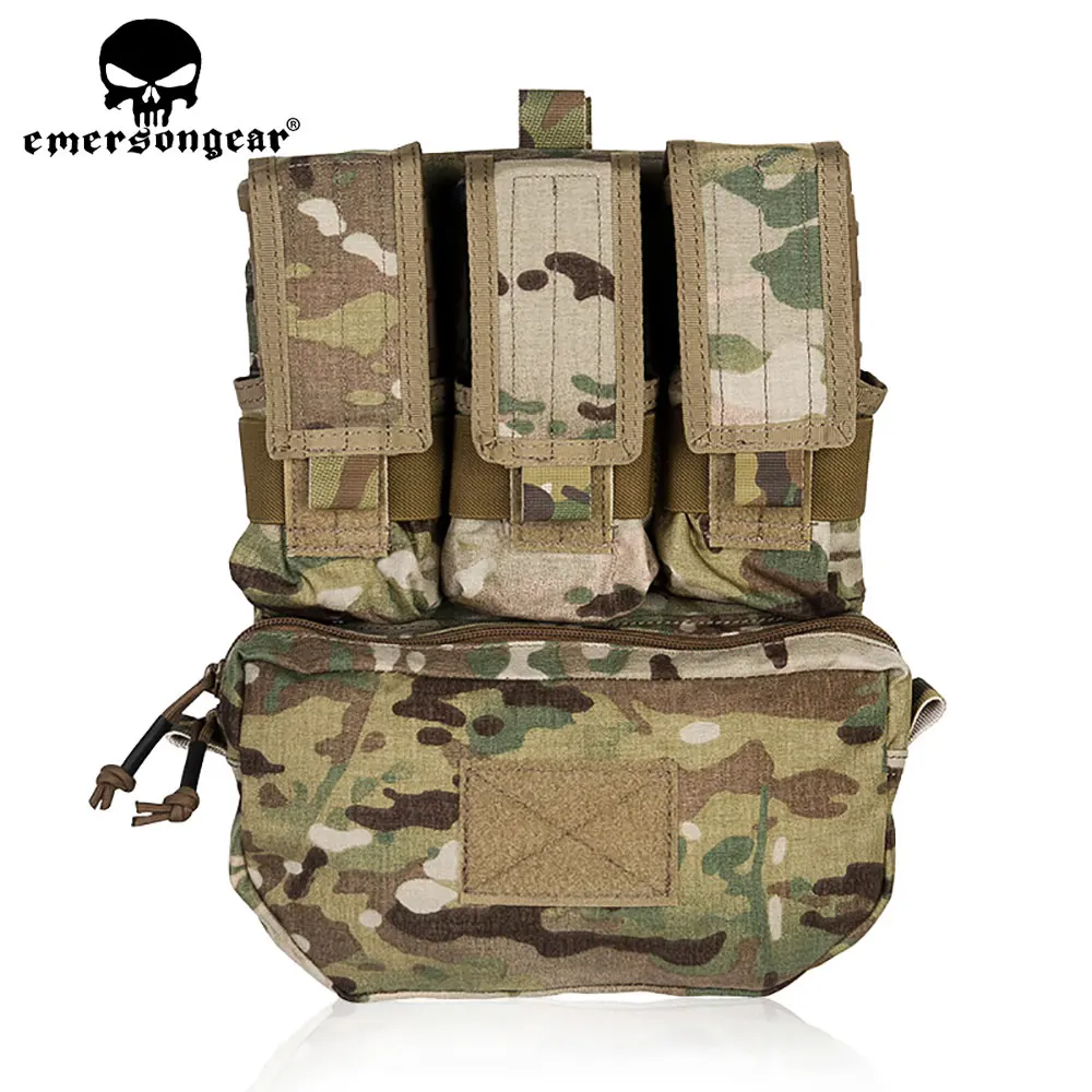 Emersongear Assault Back Panel Tactical MOLLE Vest Ammo Carrier Pouch Set Panel For Plate Carrier Hunting Vests EM9300